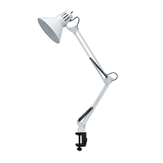Светильник настольный под лампу СНС-13Б на струбцине 60Вт E27 БЕЛЫЙ (коробка) | 4690612012728 | IN HOME