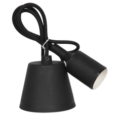 Патрон Е27 силиконовый со шнуром 1м черный | 4690612008691 | IN HOME