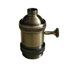 Патрон Е27-ПВ-deco подвесной с выключателем Бронза | 4690612016597 | IN HOME