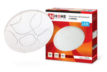 Светильник светодиодный серии DECO 36Вт 230В 4000К 2340лм 350х55мм ГЛОРИЯ | 4690612025100 | IN HOME