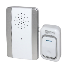 Звонок беспроводной ЗБ-9 25 мелодий с регулировкой звука, подсветкой, 150м цифр. кодир. с кнопкой IP44 СЕРЕБРЯНО-БЕЛЫЙ | 4690612013374 | IN HOME