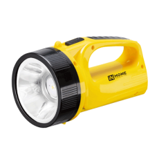 Фонарь прожекторный аккумуляторный PLA 01BY 1LED 140Lm 7ч 2 режима, з/у 230В ЧЕРНО-ЖЁЛТЫЙ | 4690612031798 | IN HOME