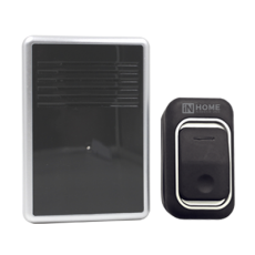 Звонок беспроводной ЗБ-10 25 мелодий с регулировкой звука, подсветкой, 150м цифровым кодированием с кнопкой IP44 ЧЕРНО-БЕЛЫЙ | 4690612013381 | IN HOME