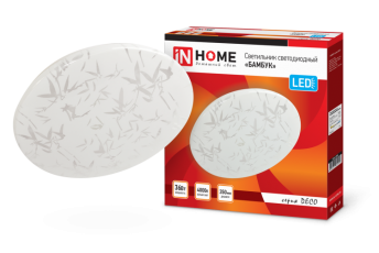 Светильник светодиодный серии DECO 36Вт 230В 4000К 2340лм 350х55мм БАМБУК | 4690612025049 | IN HOME