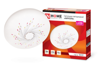 Светильник светодиодный серии DECO 36Вт 230В 6500К 2340лм 350х55мм КАРУСЕЛЬ | 4690612025032 | IN HOME