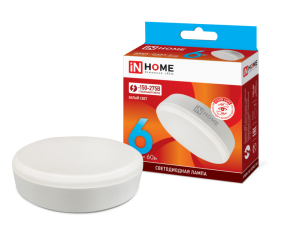 Лампа светодиодная LED-GX53-VC 6Вт 230В 4000К 540Лм | 4690612030791 | IN HOME