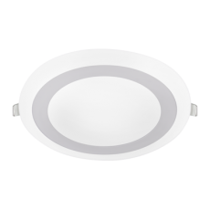 Светильник светодиодный встраиваемый круглый RLP-BL 16Вт 230В 4000К 960Лм 195мм с подсветкой белая IP20 | 4690612032979 | IN HOME