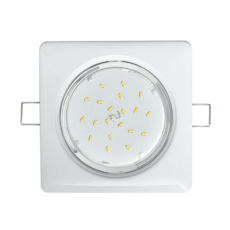 Светильник встраиваемый GX53R-SW-standard металл под лампу GX53 230В КВАДРАТ белый | 4690612024394 | IN HOME