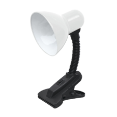 Светильник настольный под лампу СНП-01Б на прищепке 40Вт E27 БЕЛЫЙ (мягкая упаковка) | 4690612012407 | IN HOME