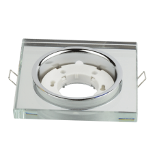 Светильник встраиваемый GX53R-glass SMR под лампу GX53 КВАДРАТ СТЕКЛО 230B зеркальный | 4690612014128 | IN HOME