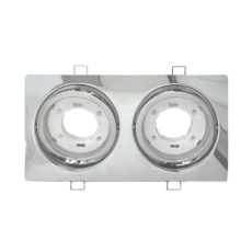 Светильник встраиваемый GX53R-2ST 2RC металл под лампу GX53 230В поворотный двойной хром | 4690612021560 | IN HOME