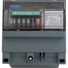 Счетчик Меркурий 201.6 10-80А/220В (1 тар.) МЕХ (DIN)