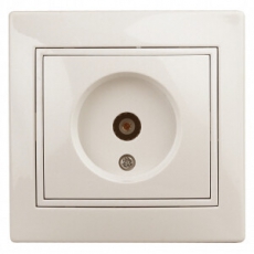 1-301-02 Intro Розетка TV одиночная, IP20, СУ, Plano, сл.кость | Б0027618 | Intro