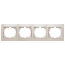 1-504-02 Intro Рамка на 4 поста гор., СУ, Plano, сл.кость | Б0027630 | Intro