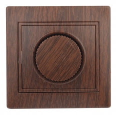 1-401-10 Intro Светорегулятор поворотный, 600Вт 230В, IP20, СУ, Plano, венге | Б0030092 | Intro