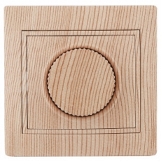 1-401-11 Intro Светорегулятор поворотный, 600Вт 230В, IP20, СУ, Plano, сосна | Б0030093 | Intro