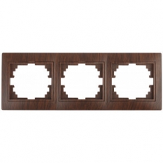 1-503-10 Intro Рамка на 3 поста гор., СУ, Plano, венге | Б0030100 | Intro