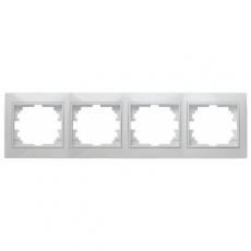 1-504-01 Intro Рамка на 4 поста гор., СУ, Plano, белый | Б0027629 | Intro