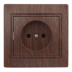 1-201-10 Intro Розетка 2P, 16А-250В, IP20, СУ, Plano, венге | Б0030056 | Intro