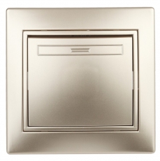 1-101-04 Intro Выключатель, 10А-250В, IP20, СУ, Plano, шампань | Б0030031 | Intro