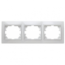 1-503-01 Intro Рамка на 3 поста гор., СУ, Plano, белый | Б0027627 | Intro