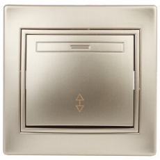 1-103-04 Intro Переключатель, 10А-250В, IP20, СУ, Plano, шампань | Б0030039 | Intro