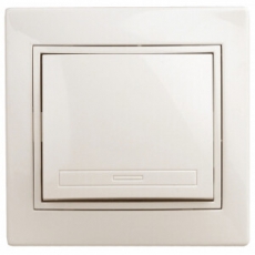 1-101-02 Intro Выключатель, 10А-250В, IP20, СУ, Plano, сл.кость | Б0027596 | Intro