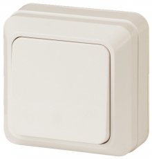 2-101-02 Intro Выключатель, 10А-250В, IP20, ОУ, Quadro, сл.кость | Б0027632 | Intro