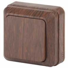 2-101-10 Intro Выключатель, 10А-250В, IP20, ОУ, Quadro, венге | Б0030118 | Intro