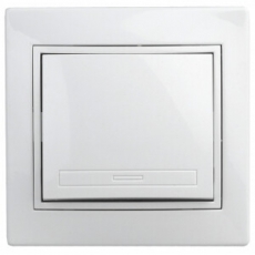 1-101-01  Intro Выключатель, 10А-250В, IP20, СУ, Plano, белый | Б0027586 | Intro