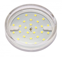 Лампа светодиодная LED 6Вт GX53 220В 5000К PLED- ECO-GX53 CLEAR таблетка (плоский цилиндр) | 2852090 | Jazzway