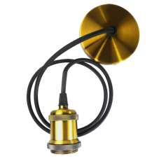 Декоративный патрон с проводом RETRO бронзовый цвет с проводом PLC 01 E27 230V/1M ANTIQUE BRONZE | 5012127 | Jazzway