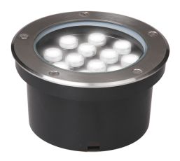 Светильник светодиодный архитектурный ДВУ PGR R180 12w 4000K 30° Сhrome грунтовый встраиваемый IP67 | 5006560A | Jazzway