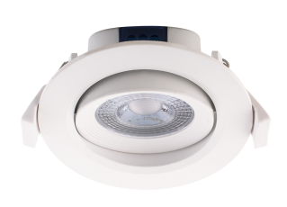 Светильник точечный встраиваемый светодиодный PSP-R 9044 7Вт 4000К белый круг поворот 38 град | 5004504 | Jazzway