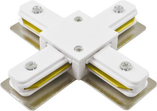 Коннектор для накладного шинопровода PTR CX-WH белый X -образный | 5010888 | Jazzway