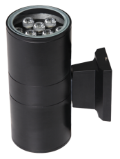 Светильник светодиодный архитектурный ДБУ PWL-245110/24D 2x9Вт 6500K IP65 фасадный черный | 2857927 | Jazzway