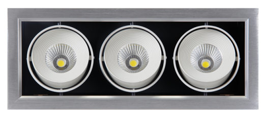 Светильник светодиодный встраиваемый PSP-S 113 3x9Вт 4000К серый карданный | 2853042 | Jazzway