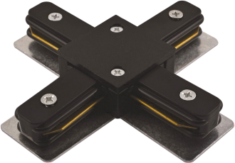 Коннектор для накладного шинопровода PTR CX-BL чёрный X -образный | 5010871 | Jazzway