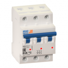 Выключатель автоматический трехполюсный OptiDin BM63-OT 32А D 6кА (BM63-OT-3D32-УХЛ3) | 219965 | КЭАЗ