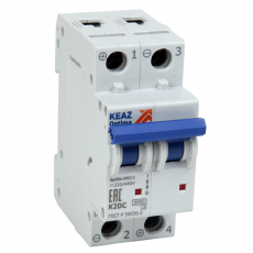 Выключатель автоматический двухполюсной OptiDin BM63-2K32-DC-УХЛ3 (Новый) | 261254 | КЭАЗ