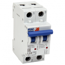 Выключатель автоматический двухполюсной OptiDin BM63-2NZ10-УХЛ3 (Новый) | 260741 | КЭАЗ