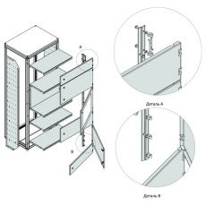 Дверь внешняя модульная остеклённая OptiBox M-1000х1000 | 259212 | КЭАЗ