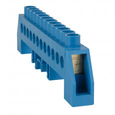 Шина нулевая с изолятором OptiKit BB-F-N-DIN-10-8х12 синий | 277963 | КЭАЗ