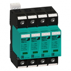Ограничитель импульсных перенапряжений (УЗИП) OptiDin OM-I-4-280/12,5/RS | 114263 | КЭАЗ
