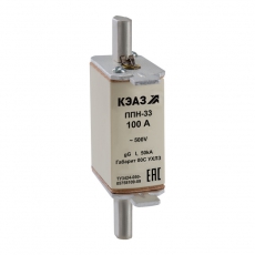Вставка плавкая ППН-33-X3-00С-100А-УХЛ3 | 111361 | КЭАЗ