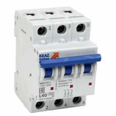 Выключатель автоматический трехполюсной OptiDin BM63-3K4-УХЛ3 (Новый) | 260831 | КЭАЗ