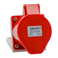 Розетка 115-16А-6h-380AC-3P+PE+N-IP44 | 222755 | КЭАЗ
