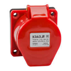 Розетка 314-16А-6h-380AC-3P+PE-IP44 | 222758 | КЭАЗ