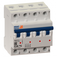 Выключатель автоматический четырехполюсный OptiDin BM63 40А D 6кА (BM63-4D40-УХЛ3) | 114235 | КЭАЗ