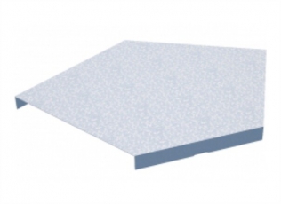 Крышка горизонтального угла 45х200 | KGL45*200 | КМ-профиль